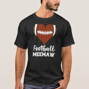 Camiseta Futebol Meemaw Futebol Heart Avó Mee Maw