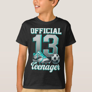 Camiseta Futebol Menino de 13 Anos de Aniversário Treze Ofi