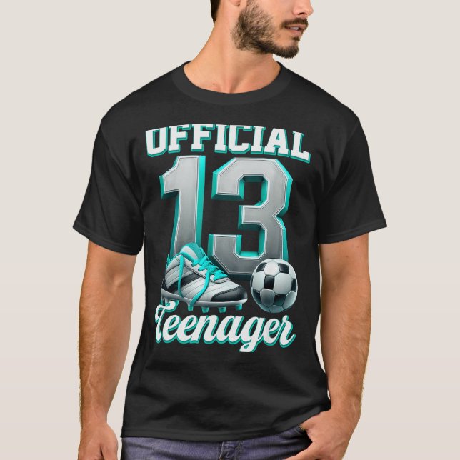 Camiseta Futebol Menino de 13 anos de idade Aniversário Tre (Frente)