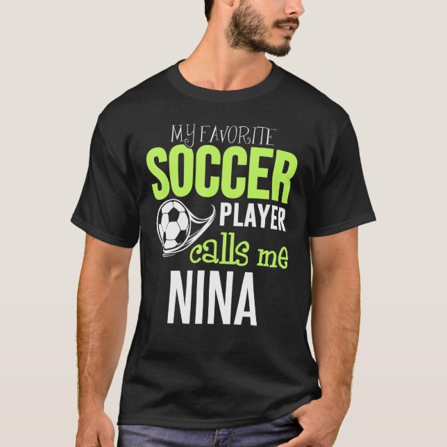 Camiseta Futebol Nina Design - Meu Jogador Favorito Me Liga (Frente)