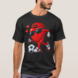 Camiseta Futebol no Dia dos Namorados Coração Gotejamento E