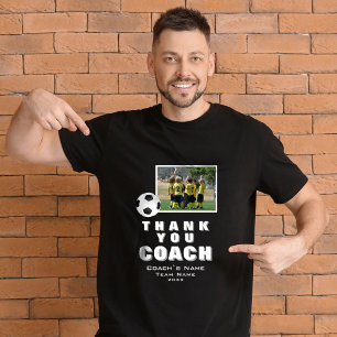 Camiseta Futebol Obrigado Coach Team Foto