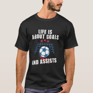 Camiseta Futebol Para Meninos A Vida É Sobre Objetivos E Aj
