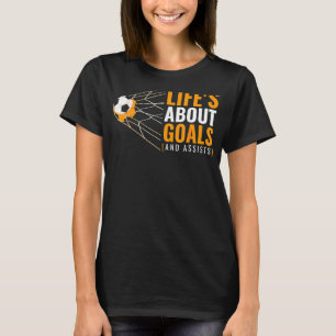 Camiseta Futebol para Meninos 'A vida é sobre os objetivos'