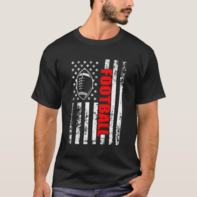 Camiseta Futebol Patriótico de Bandeira Americano (Frente)