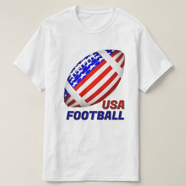 Camiseta Futebol Patriótico dos EUA (Frente do Design)