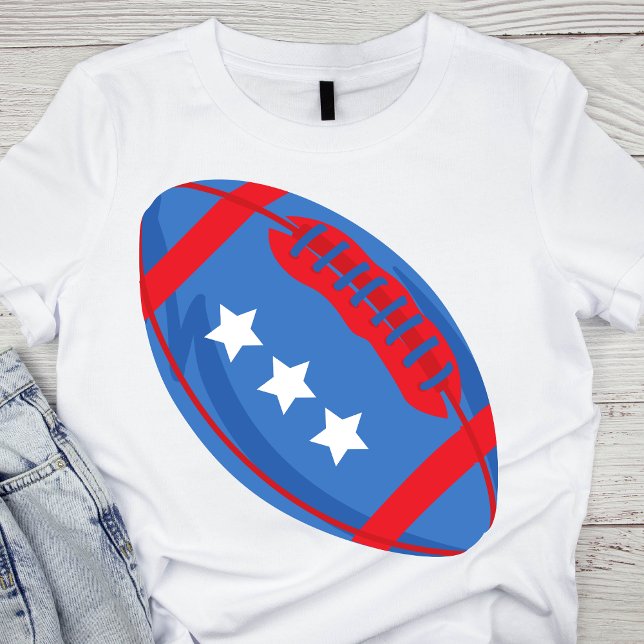 Camiseta Futebol Patriótico Vermelho, Branco e Azul America (Criador carregado)