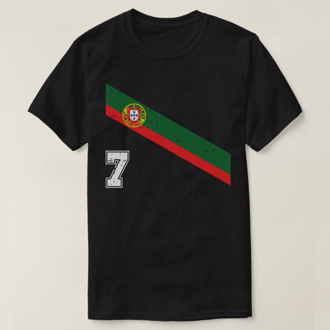Camiseta Futebol Português número 7 (Frente do Design)