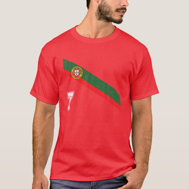 Camiseta Futebol Português número 7 (Frente)