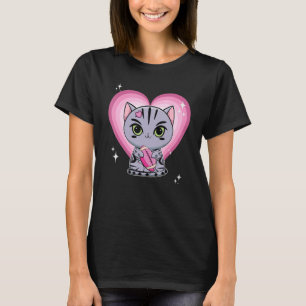 Camiseta Futebol rosa de gato-do-mato-curto americano