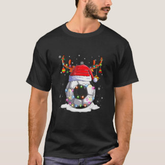 Camiseta Futebol Santa Hat Reindeer Futebol de pijamas Men 