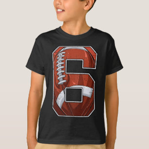 Camiseta Futebol Sexto Aniversário de 6 anos Menino Seis An