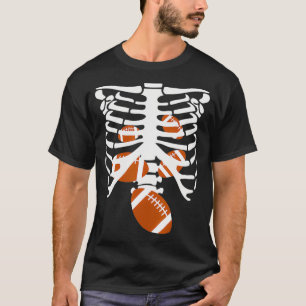 Camiseta Futebol Skeleton Rib Cage XRay Spooky Halloween C