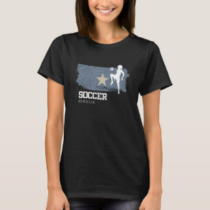 Camiseta Futebol Somália Bandeira Futebol feminino Meninas 