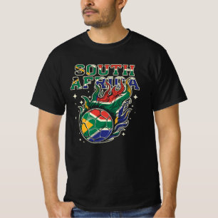 Camiseta Futebol Sul-Africano Bola Flamejante Futebol Retro