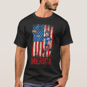 Camiseta Futebol Tio Sam 4 de julho Meninos Homens American