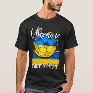 Camiseta Futebol Ucrânia Bandeira, Esporte Retro