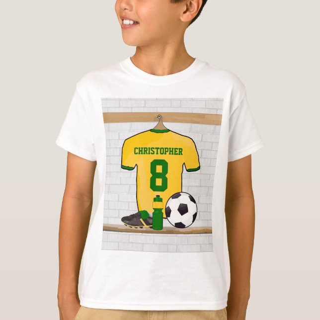 Camiseta Futebol Verde Personalizado Jersey (Frente)