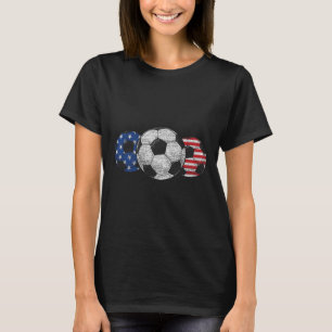 Camiseta Futebol Vermelho Branco Azul Bandeira Americana 4