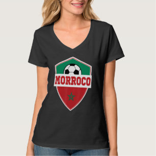 Camiseta Futebol Vintage Retro Marroquino Bandeira de Marro