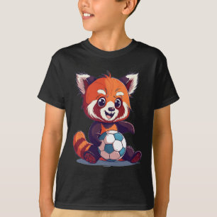 Camiseta Futeis de Panda Vermelho Fofos