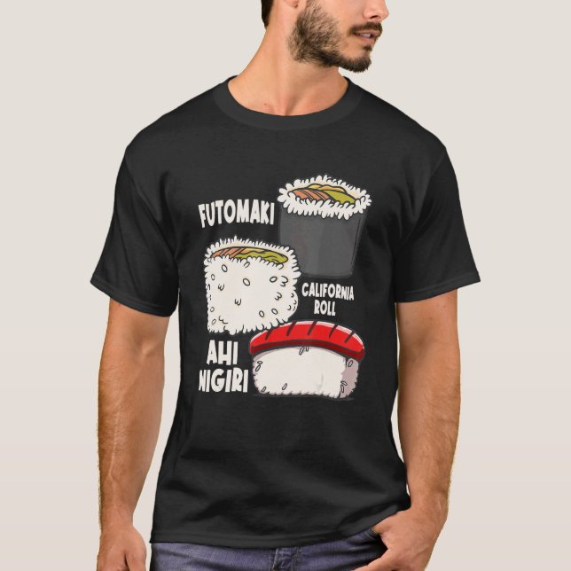 Camiseta Futomaki California Roll Ahi Nigiri Sushi (Frente)