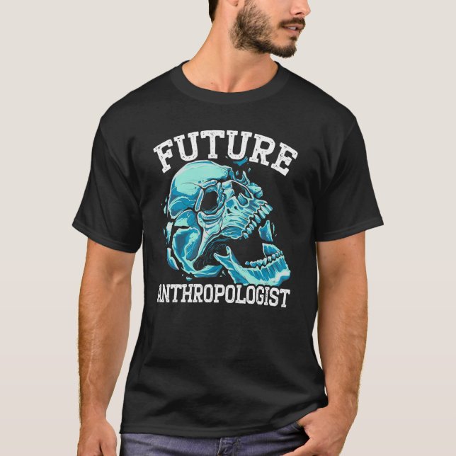 Camiseta Futura Ciência Esquadrão Antropóloga Pré-Histórica (Frente)