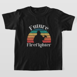 Camiseta Futura colheita de bombeiros com texto em branco