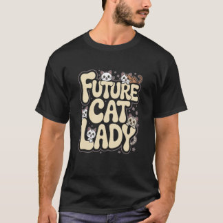 Camiseta Futura Dona de Gato Gatinhos Fofos ao Redor de Let