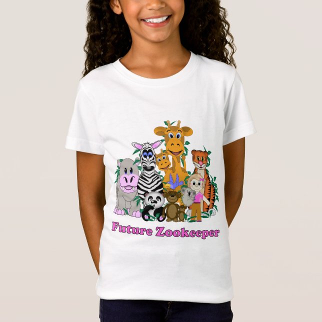 Camiseta Futura Menina Guarda do Zoológico (Frente)