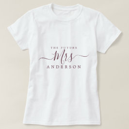 Camiseta Futura Sra Chic Script Nome Personalizado Noiva a 