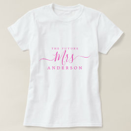 Camiseta Futura Sra Chic Script Nome Personalizado Noiva a 