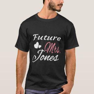 Camiseta Futura Sra Jones Noiva Esposa Chá de Noiva Comprom