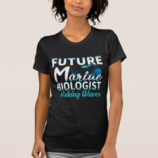 Camiseta Futuras ondas de fazer de Biólogos Marinhos (Frente)