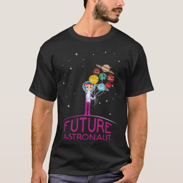 Camiseta Future Astronaut With Planets Funny Quote For Girl (Frente)