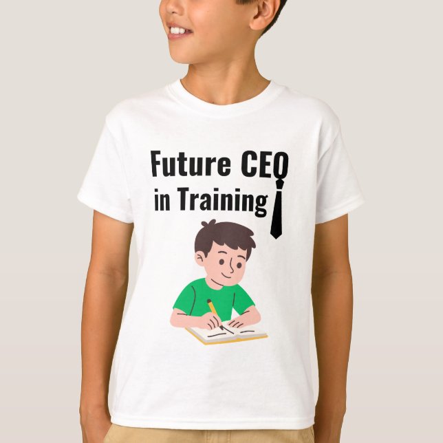 Camiseta Future CEO in Training Motivational Kids Shirt (Frente)