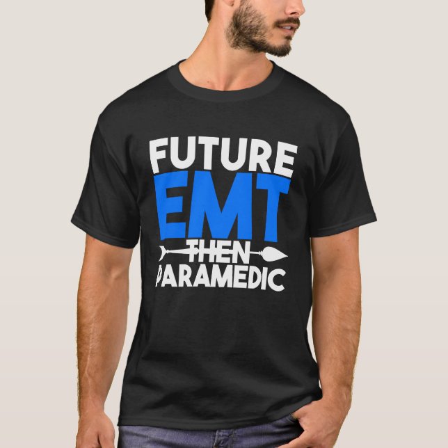 Camiseta Future EMT Then Paramedic EMS First Responder Kids (Frente)