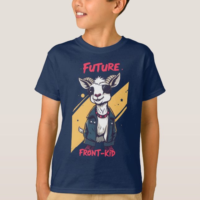 Camiseta Future Frint-Front-Kid - Cool Goat Playground Punk (Frente)
