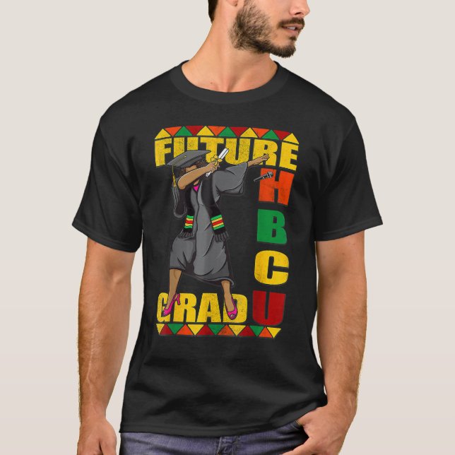 Camiseta Future HBCU Grad Black History Queen Melanin Afro  (Frente)
