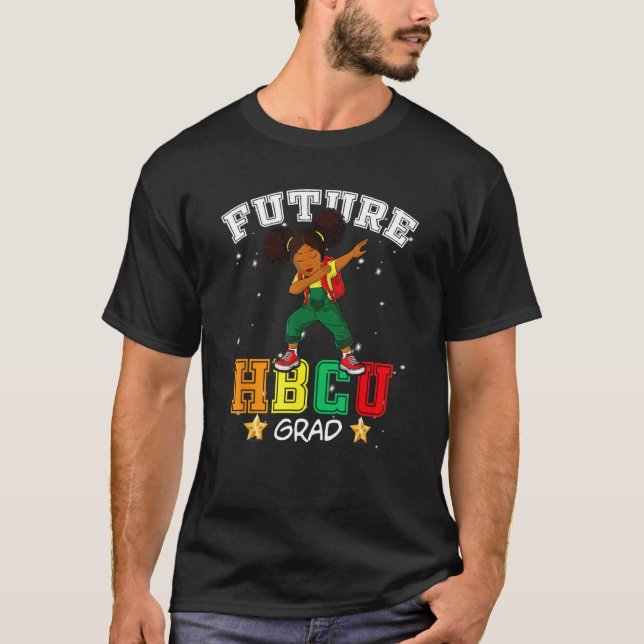 Camiseta Future HBCU Grad Graduate Girl Afro Black College  (Frente)
