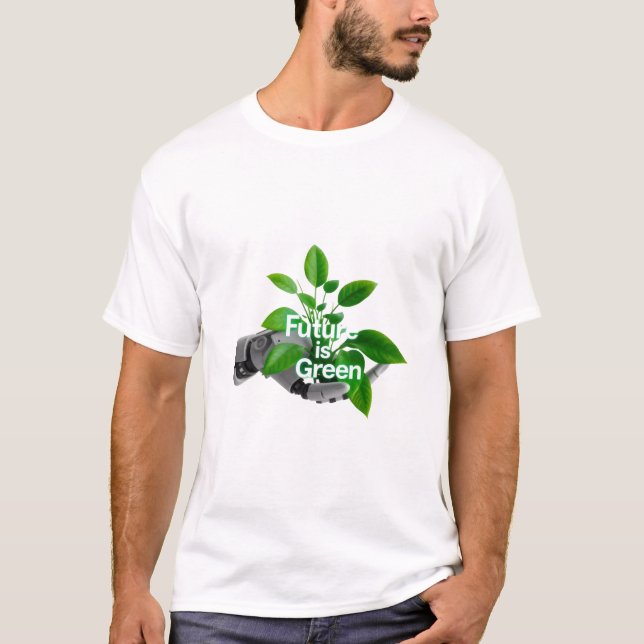 Camiseta Future is Green: Eco-Friendly Robot (Frente)