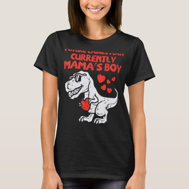 Camiseta Future Ladies Man Mamas Boy Dino Toddler Boys Vale (Frente)