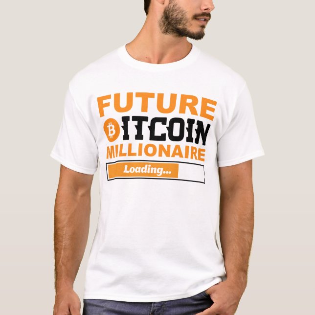 Camiseta Future Millionaire Bitcoin Humor Cryptocurrency  (Frente)