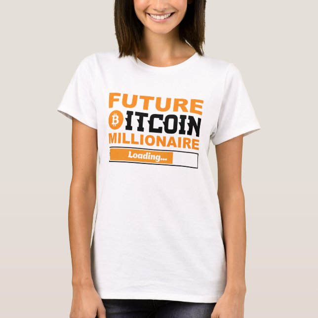 Camiseta Future Millionaire Bitcoin Humor Cryptocurrency  (Frente)