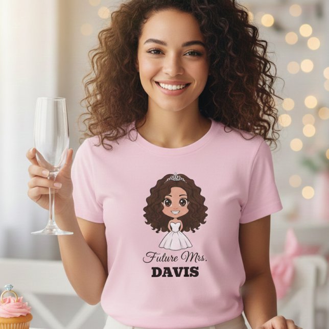 Camiseta Future Mrs. Davis Wedding Cartoon T-Shirt (Criador carregado)