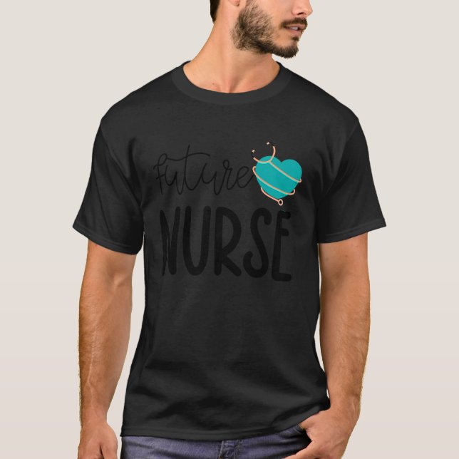 Camiseta Future Nurse Nursing Student Stethoscope Heart (Frente)