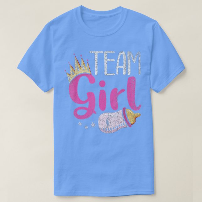 Camiseta Future Parents Team Girl Baby Announcement Gender  (Frente do Design)