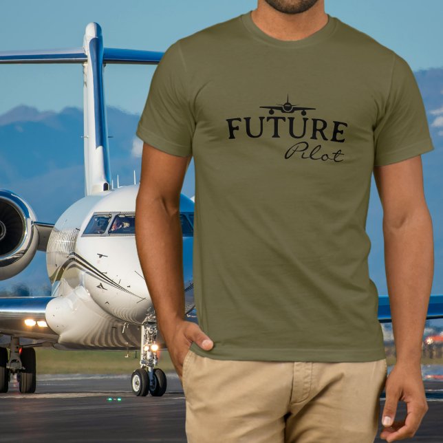 Camiseta Future Pilot Student Pilot Aviator Simple Custom  (Criador carregado)