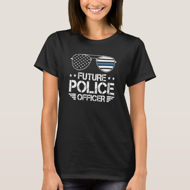 Camiseta Future Police Officer  Blue Line (Frente)