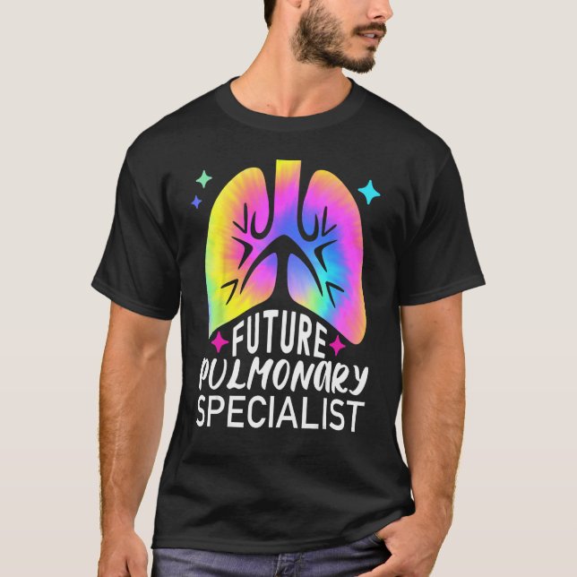 Camiseta Future Pulmonary Specialist Nursing Tie Dye Lungs  (Frente)